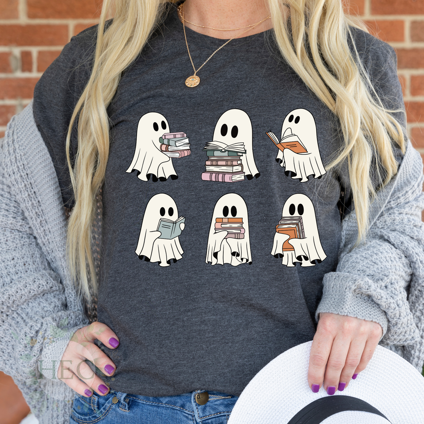 Ghosts reading books - DTF prints