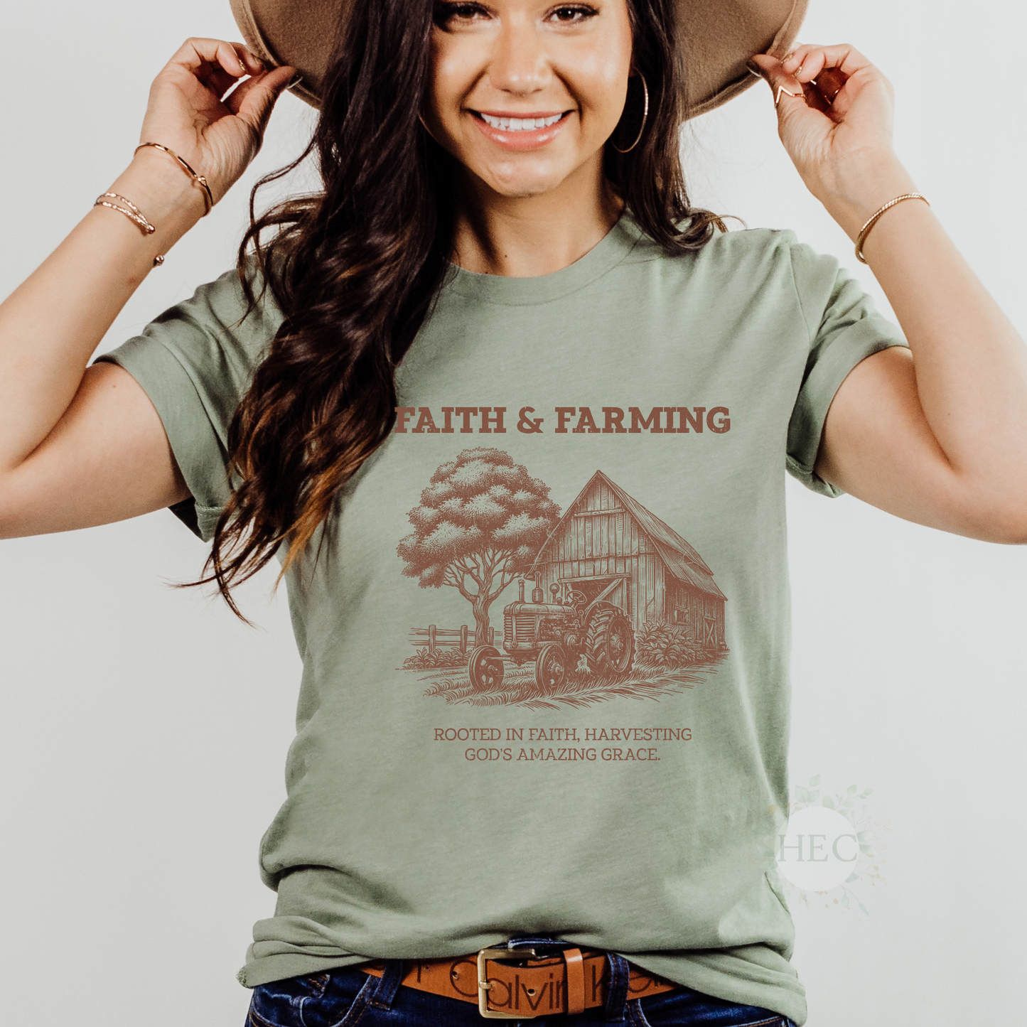Faith and farming (brown) - DTF