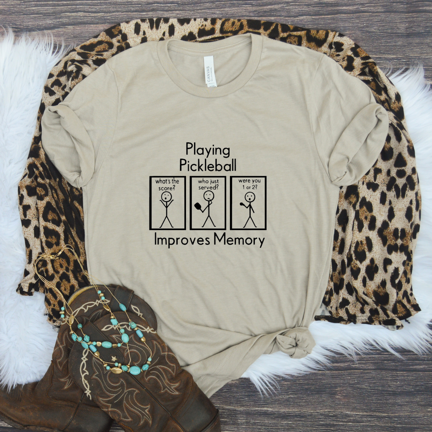 Playing pickleball improves memory screen print