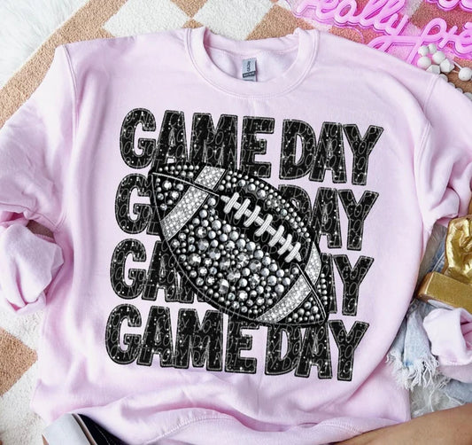 Game day glitter football - DTF