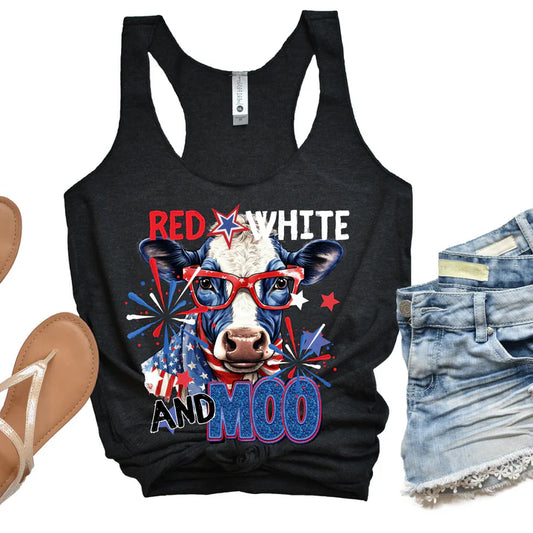 Red white and moo - DTF