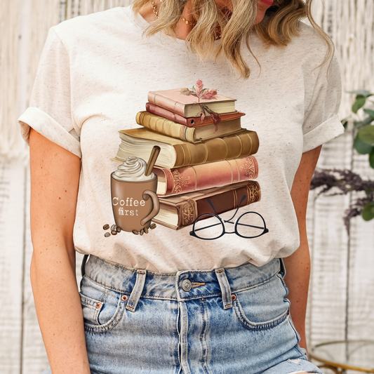 Books and coffee - DTF