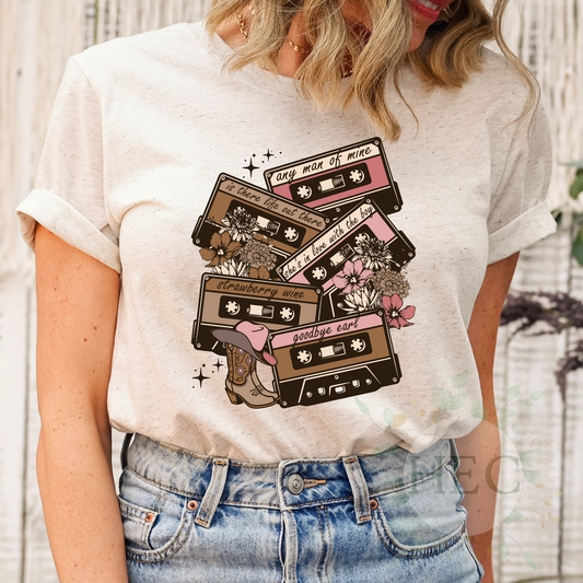 90s Country Cassette Tapes - DTF