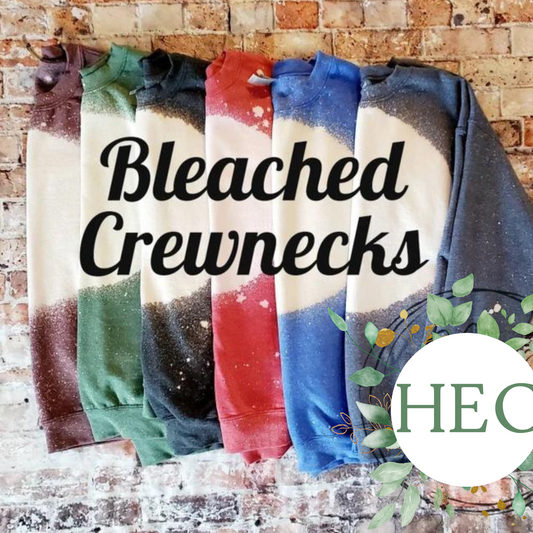 Bleached Sweatshirts - Blank Bleached Sweatshirts