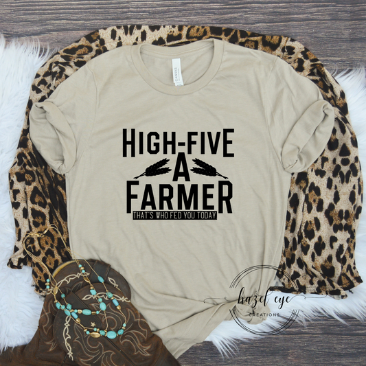 High five a farmer screen print